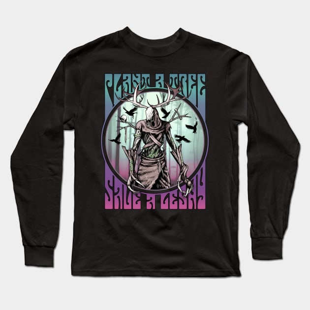 Plant a Tree, Save A Leshy [VAPORWAVE] Long Sleeve T-Shirt by Lix